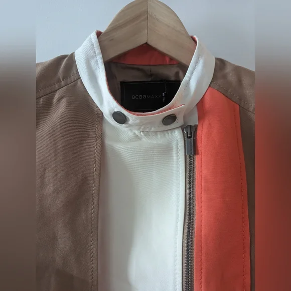 BCBG Maxazaria Utility Jacket Multi Color - Picture 3 of 5